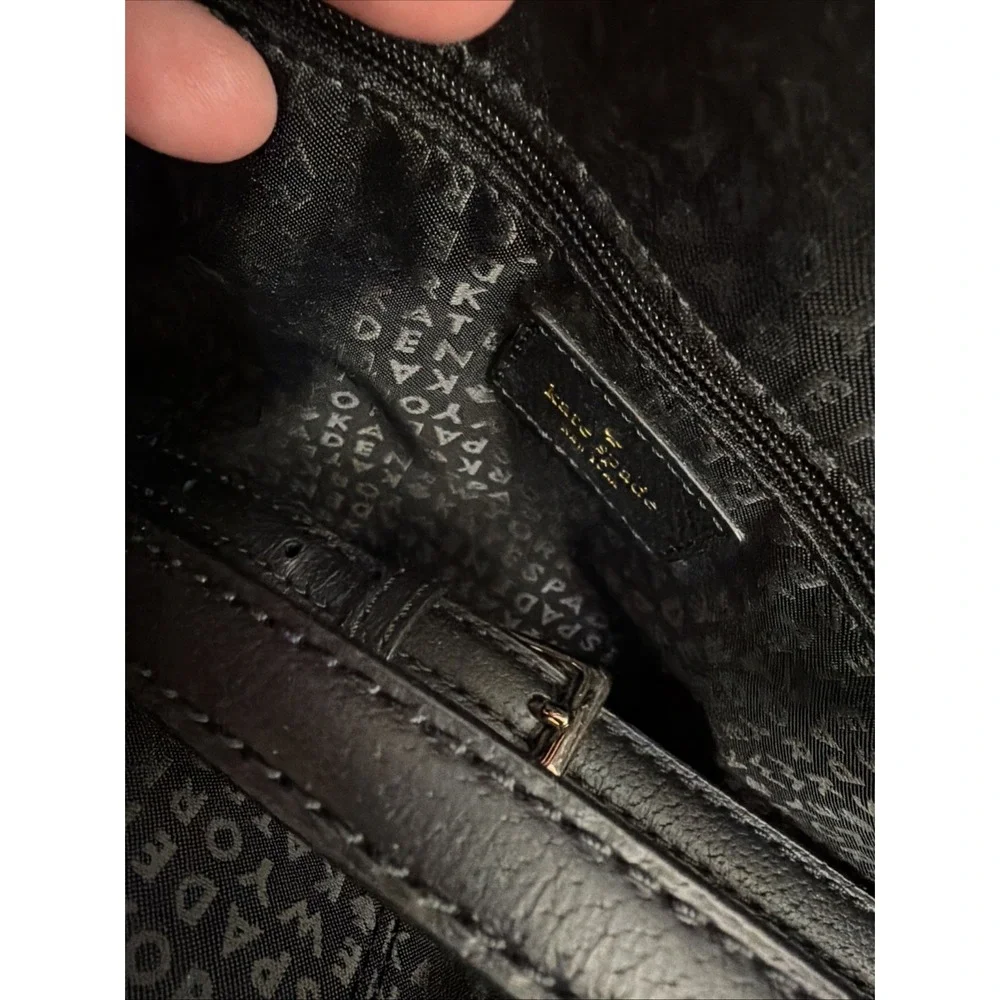 Kate Spade Grove Street Carli Black Leather Dome Satchel